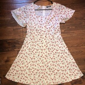 White floral dress